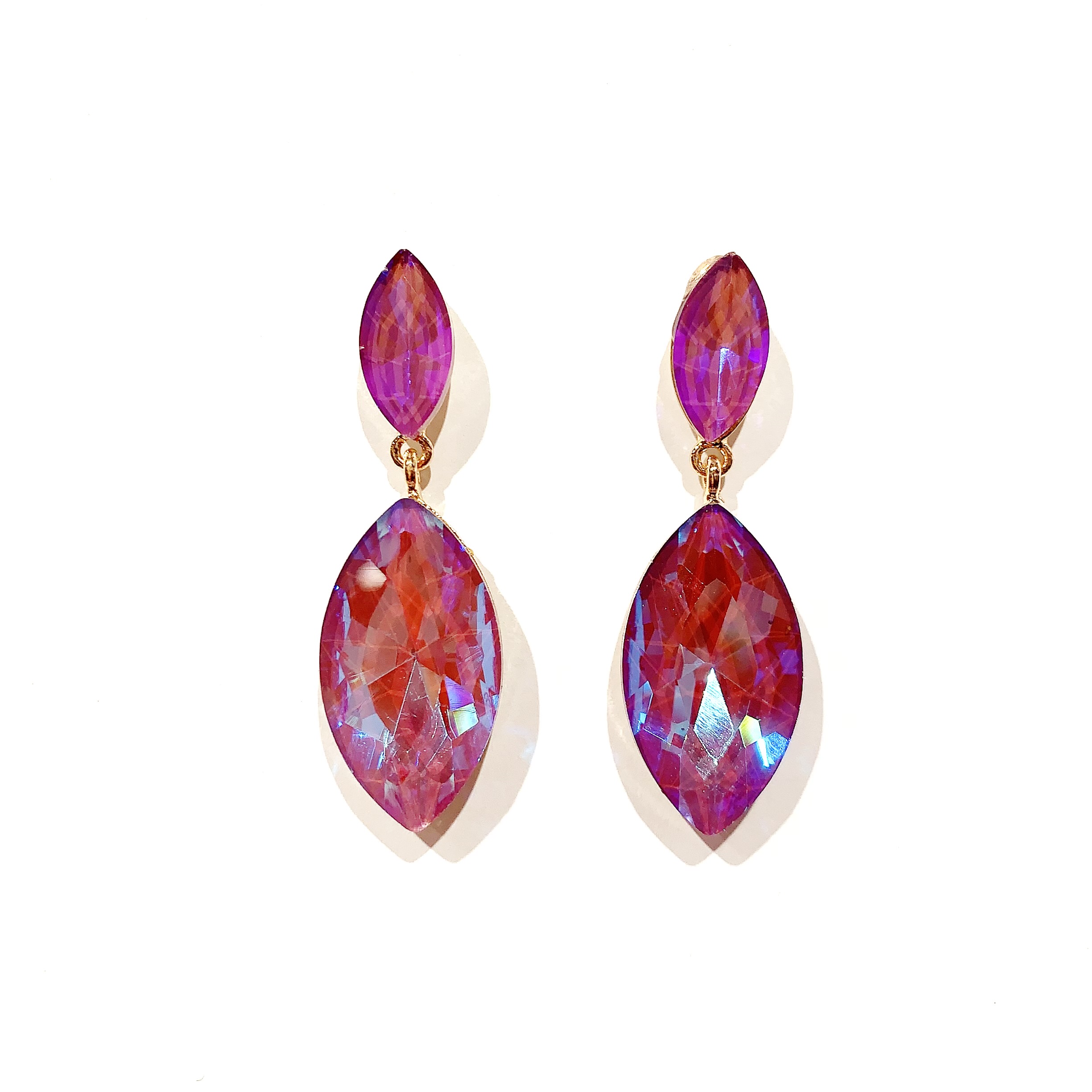  Pendientes cristal mate forma ojo