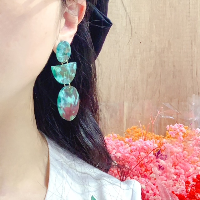 Pendientes resina largo