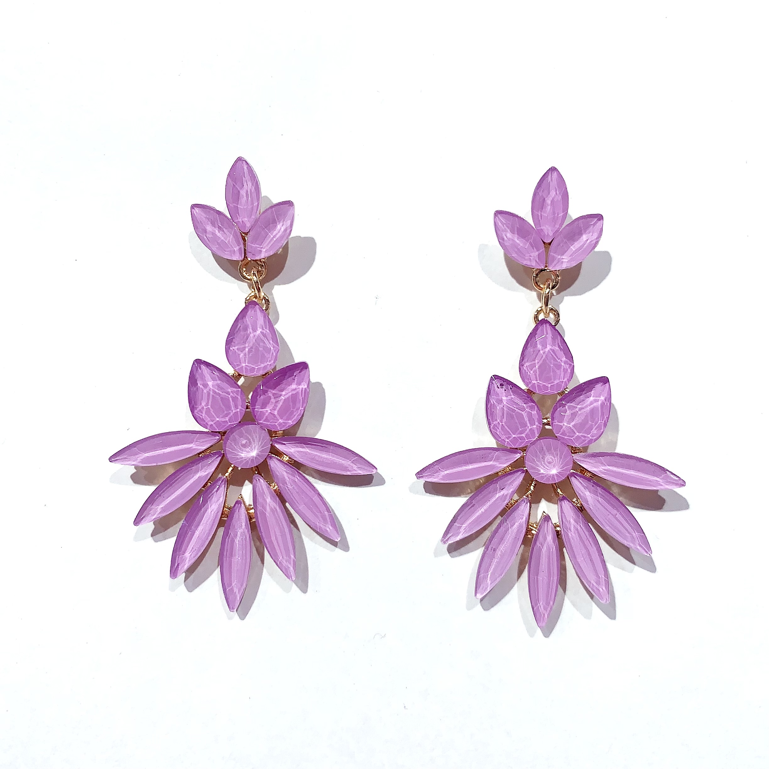 Pendientes cristal mate largo 1