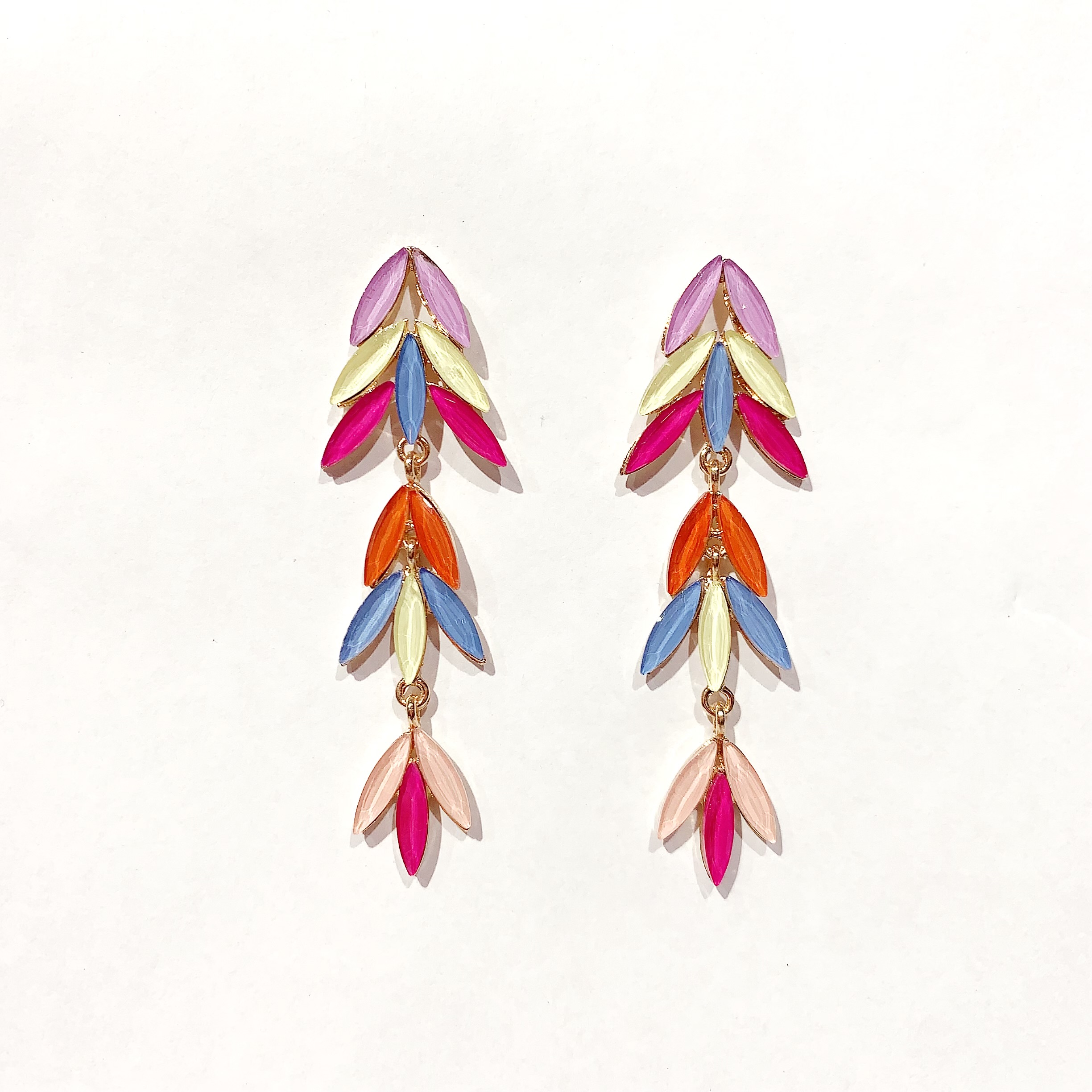 Pendientes cristal mate largo