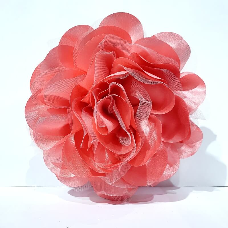 Broche flor tela con tul G