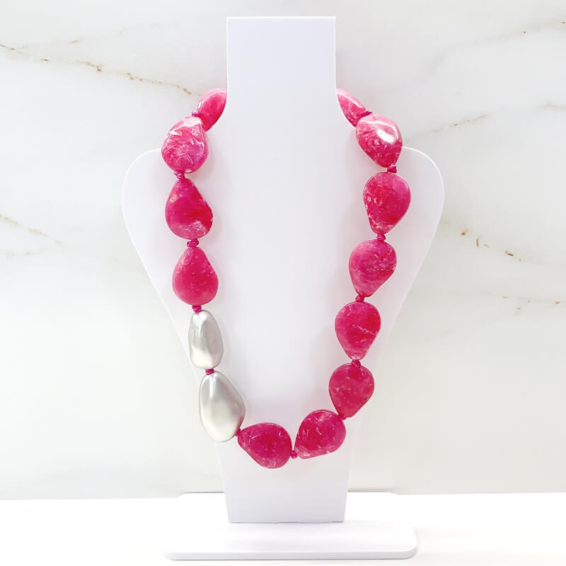 Collar resina forma de piedra