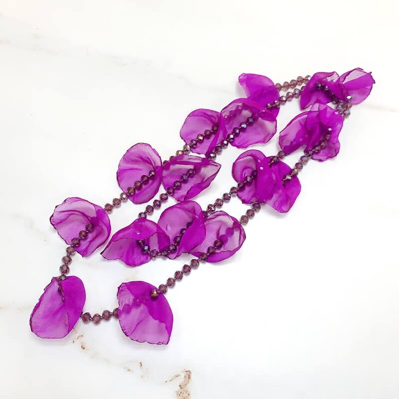 Collar flor tela