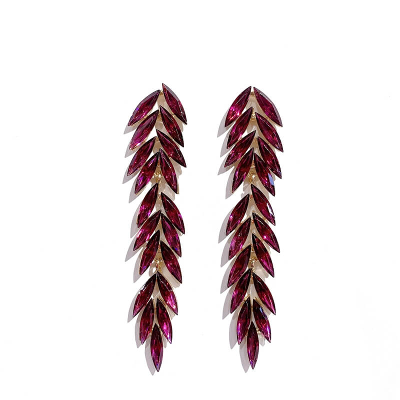 Pendientes cristal largo