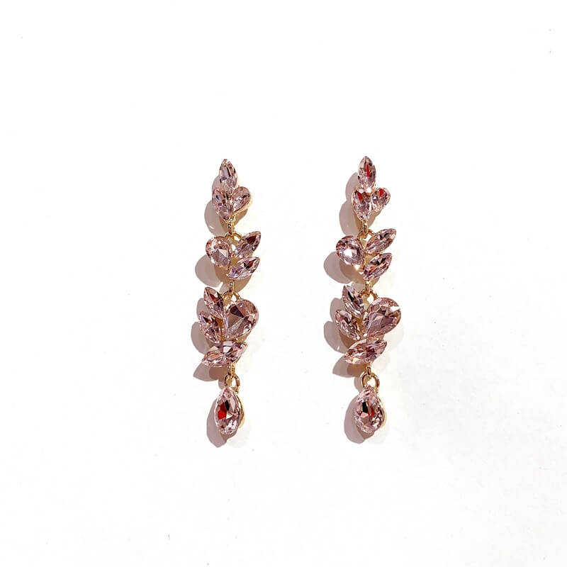 Pendientes cristal fina largo