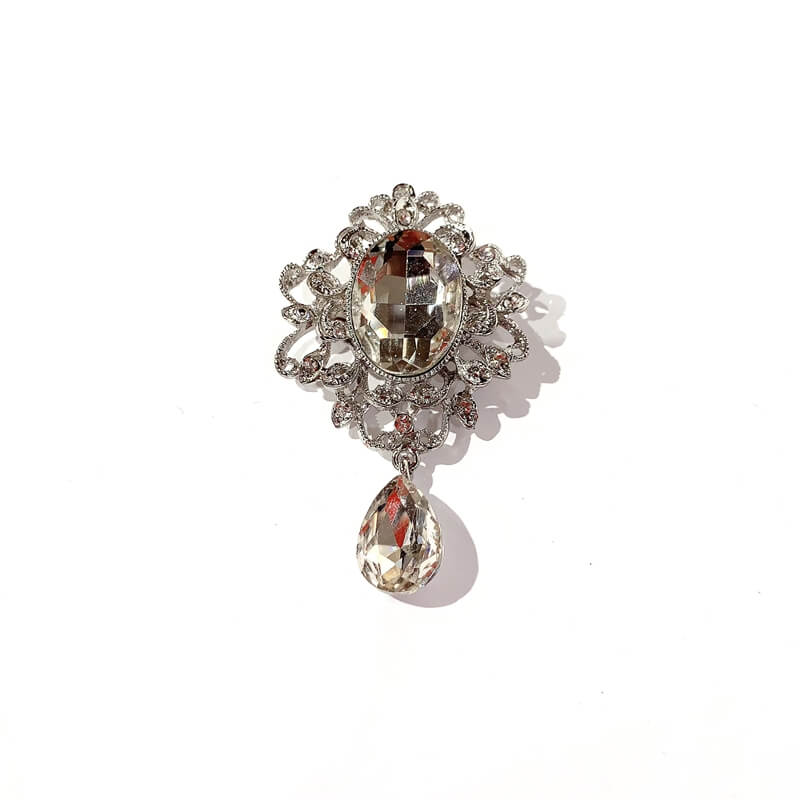 Broche cristal colgante lagrima
