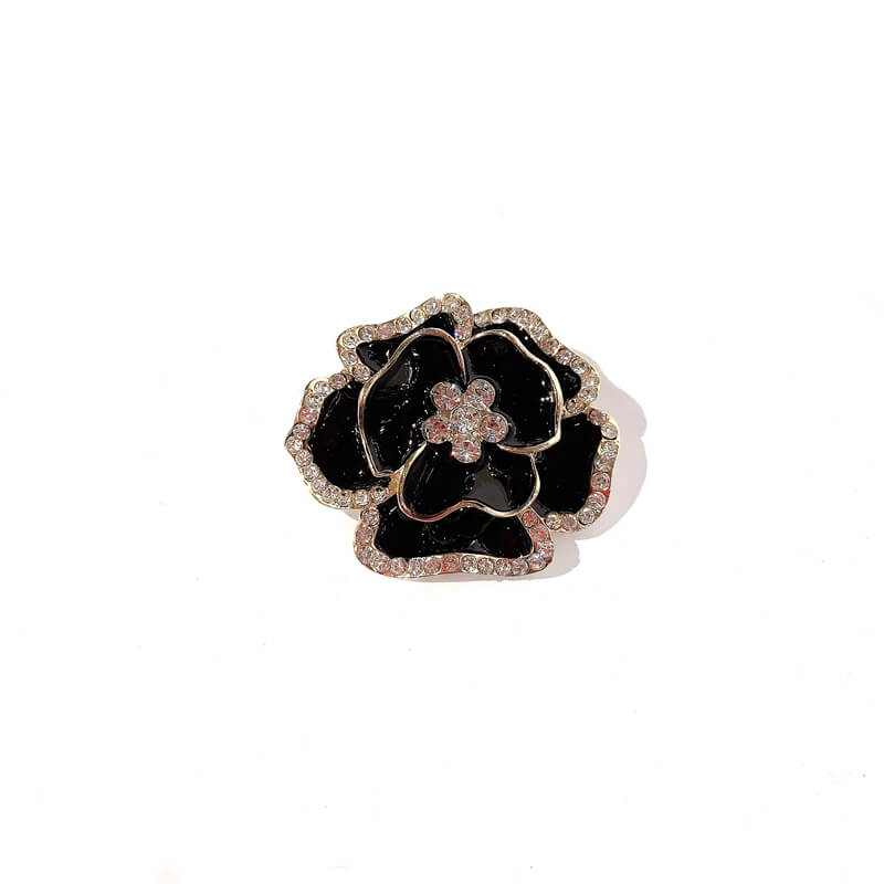 Broche cristal forma flor chane