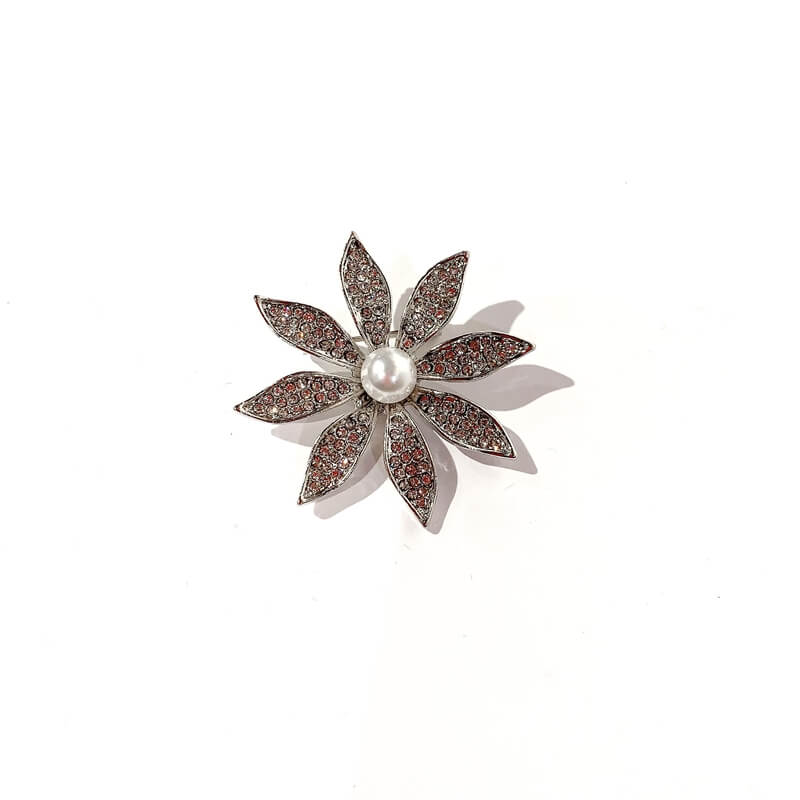 Broche cristal forma flores