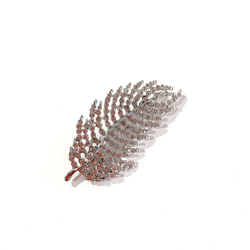 Broche cristales pluma