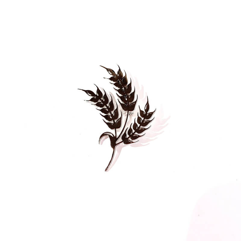Broche acero forma trigo