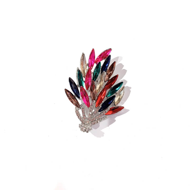 Broche cristal multicolor