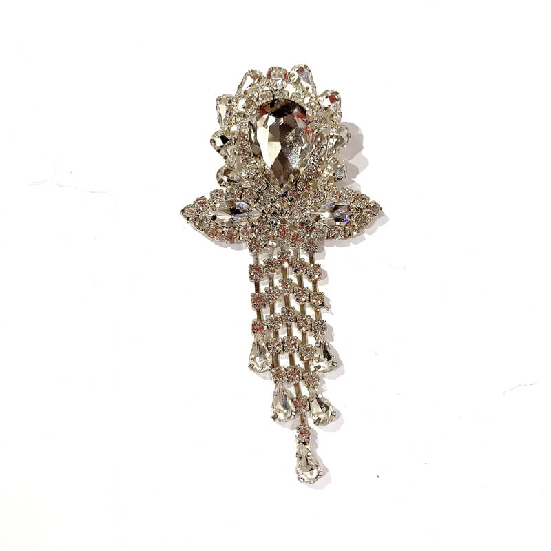 Broche cristales con colgante