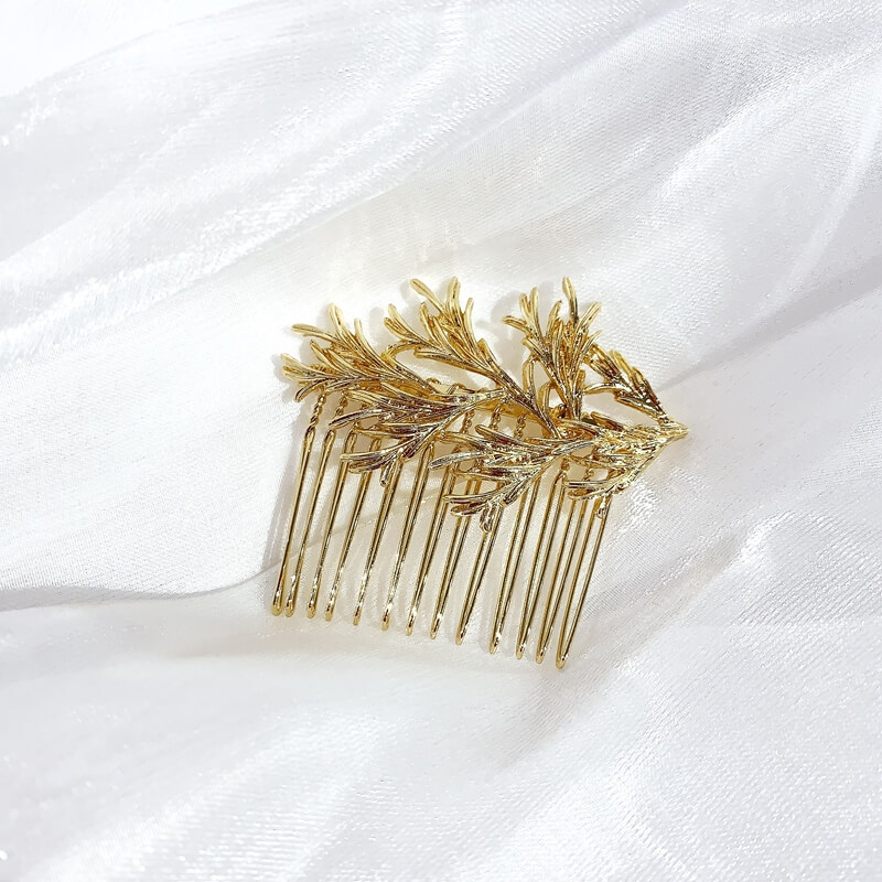 Peineta metal forma coral 6.2cm