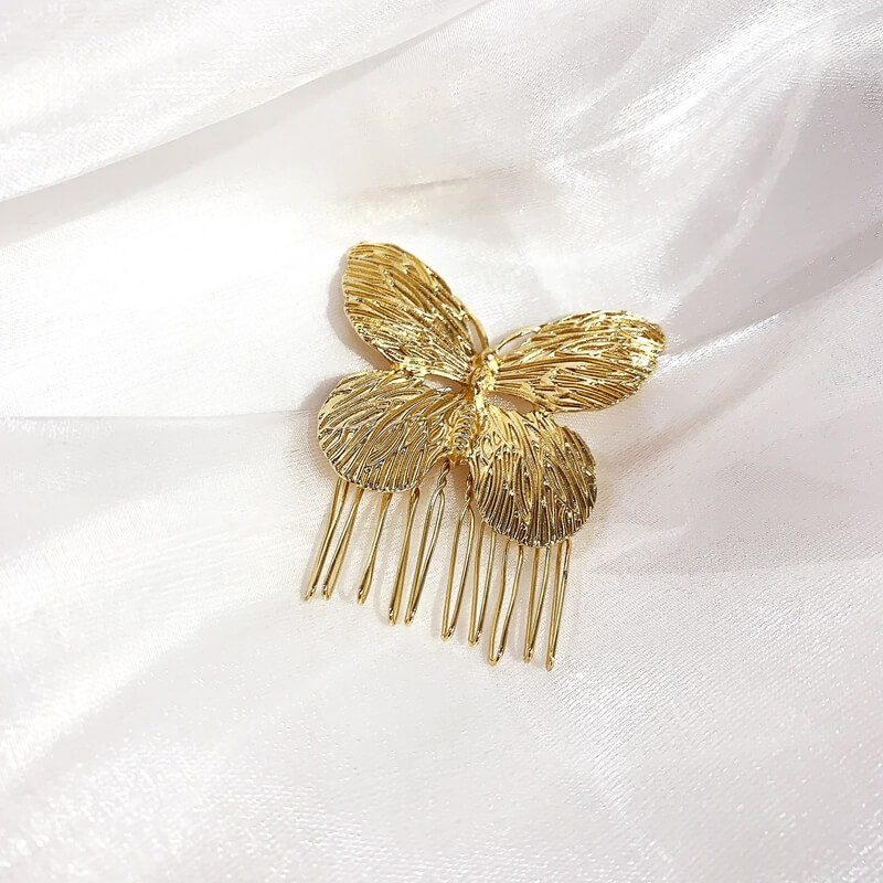 Peineta metal mariposa 5.2cm