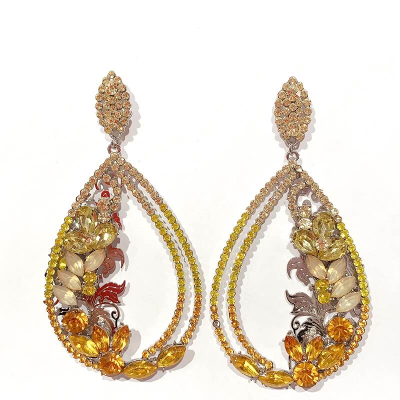 Pendientes cristal forma gota