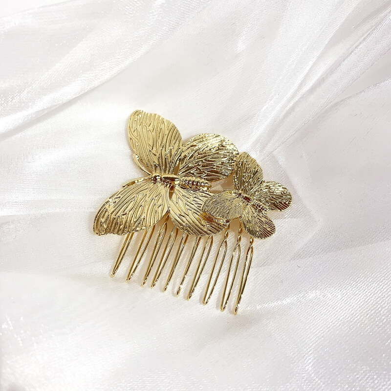 Peineta metal mariposa 5.5cm