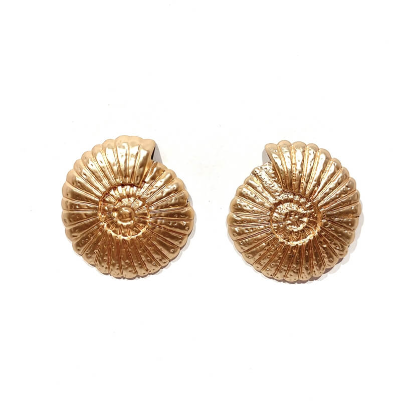 Pendientes metal forma caracol