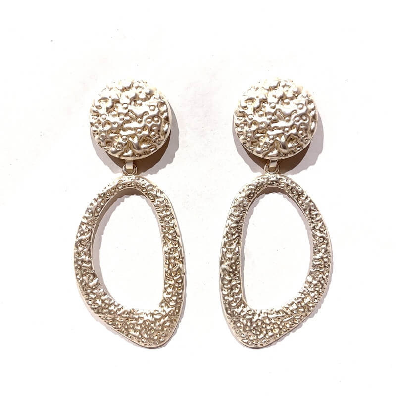 Pendientes metal forma aro