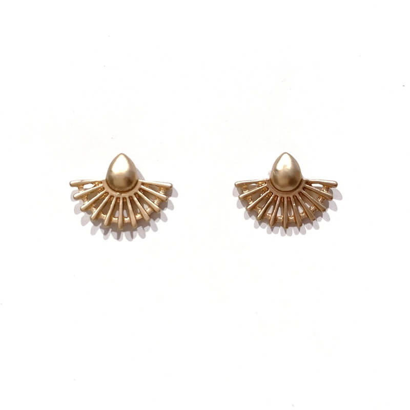 Pendientes metal abanico p