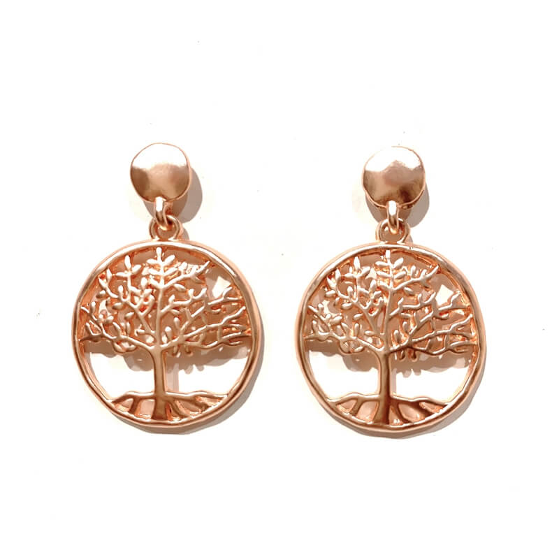 Pendientes metal forma albo de la vida