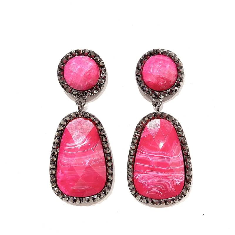 Pendientes metal forma ovalo