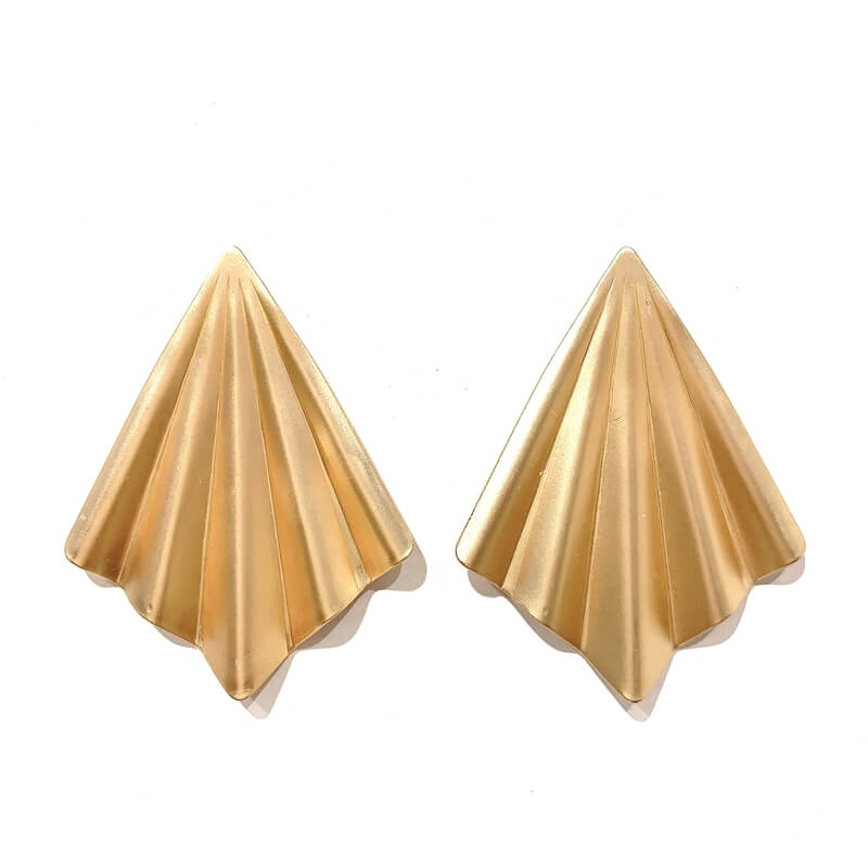 Pendientes metal forma arrugado
