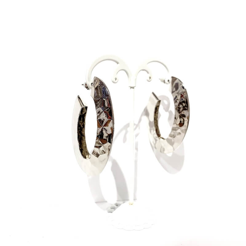 Pendientes metal aro ovalo