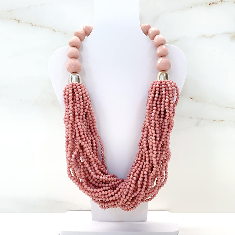 Collar bolita resina