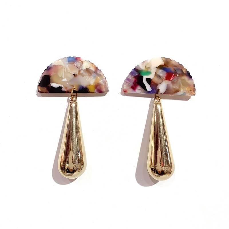 Pendientes flamenco forma abanico con lgota