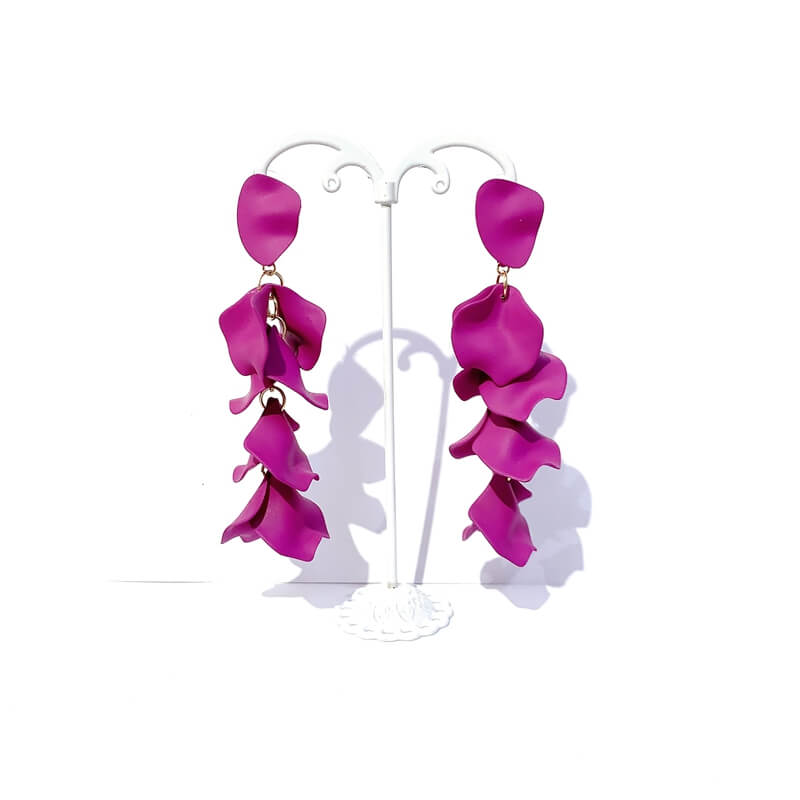 Pendientes resina largo petalos