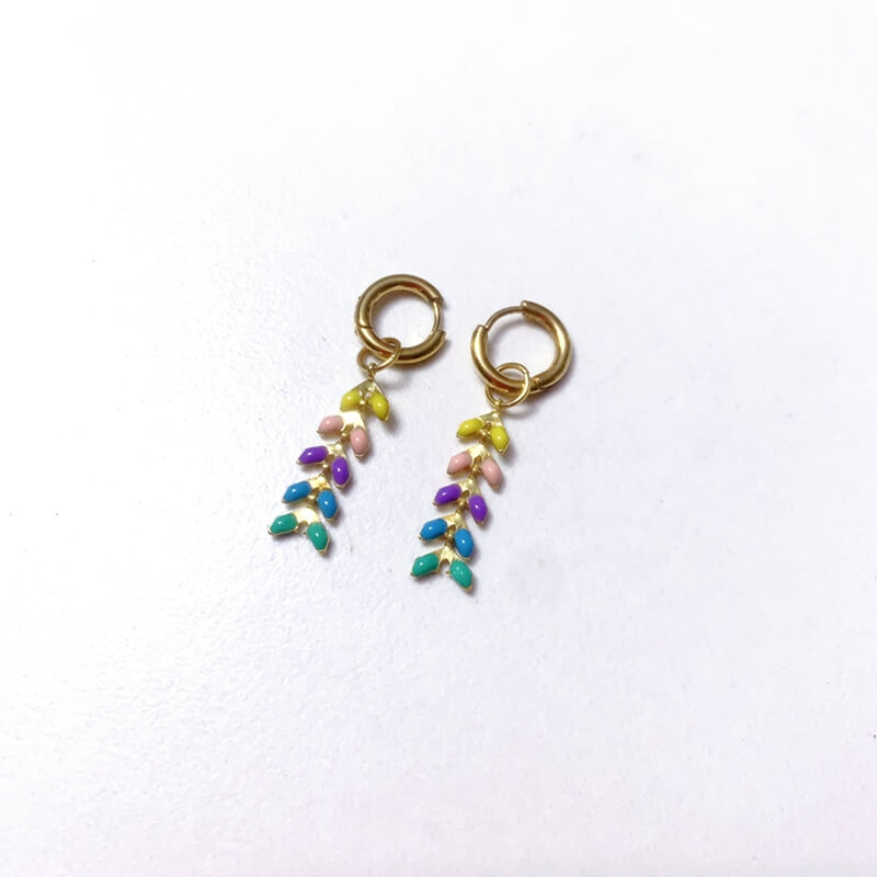 Pendientes aro acero con flecha
