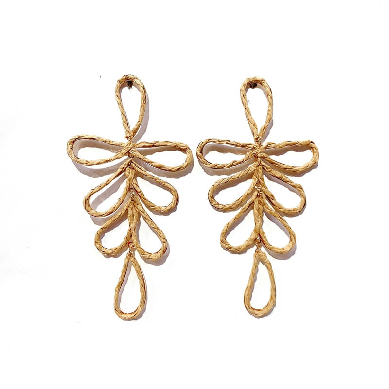 Pendientes rafia largo