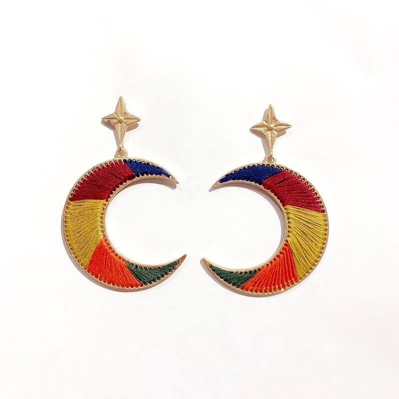Pendientes hilo forma estrella