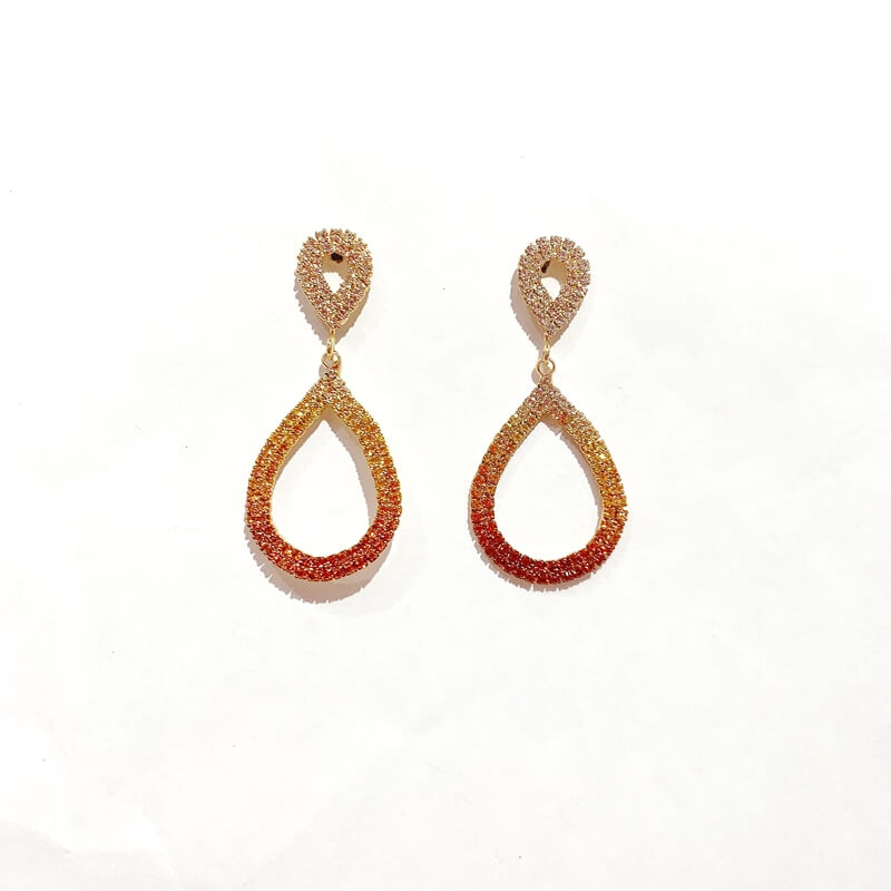 Pendientes cristal forma lagrima