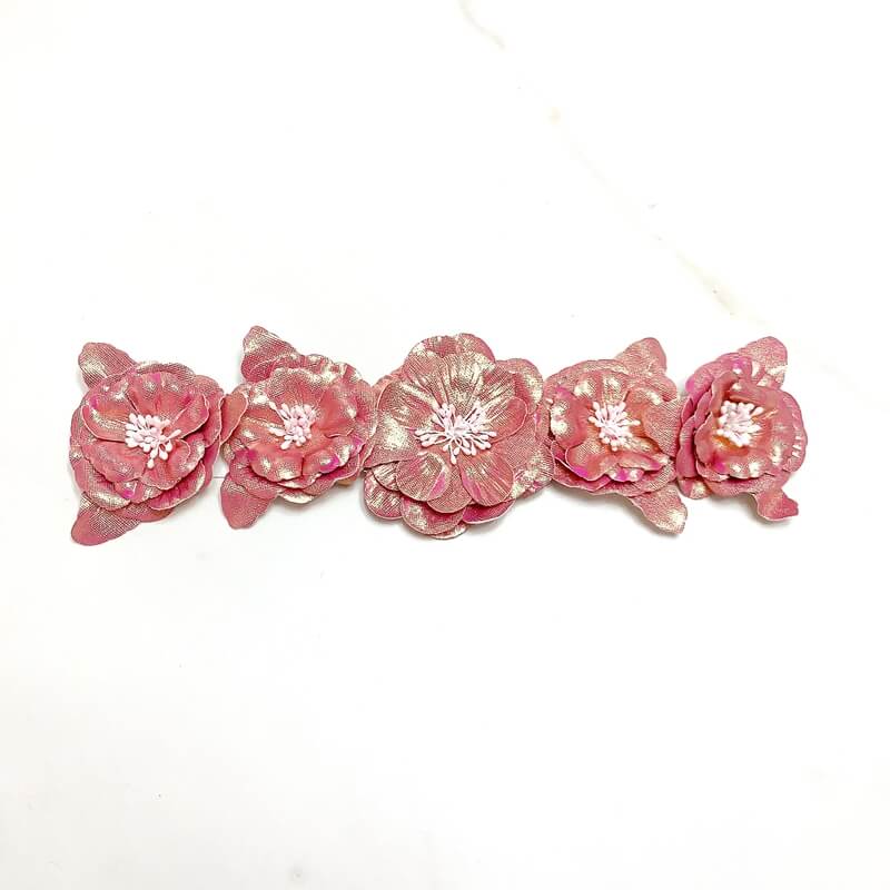 Apliques de flor cuero