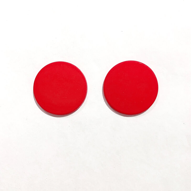 Pendientes resina forma redondo